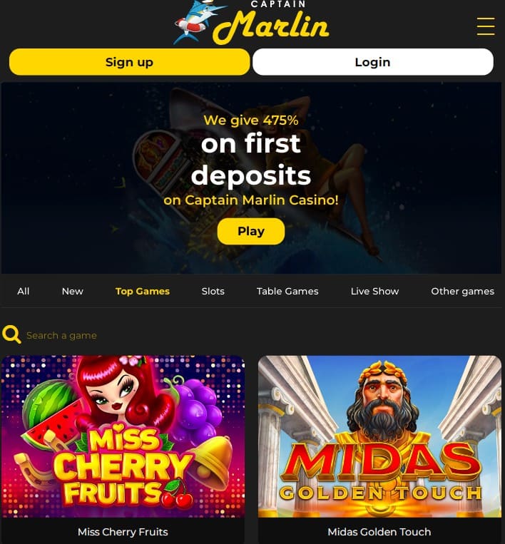 Captain Marlin Casino Pros and Cons.