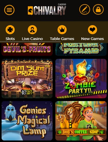 Chivalry Casino Mobile App.