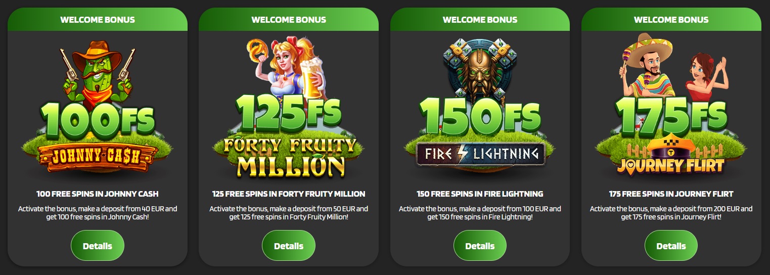 RichyFarmer casino welcome bonuses.