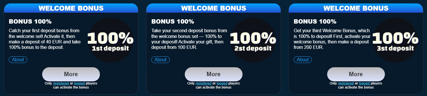 Slotonights casino welcome bonus package.