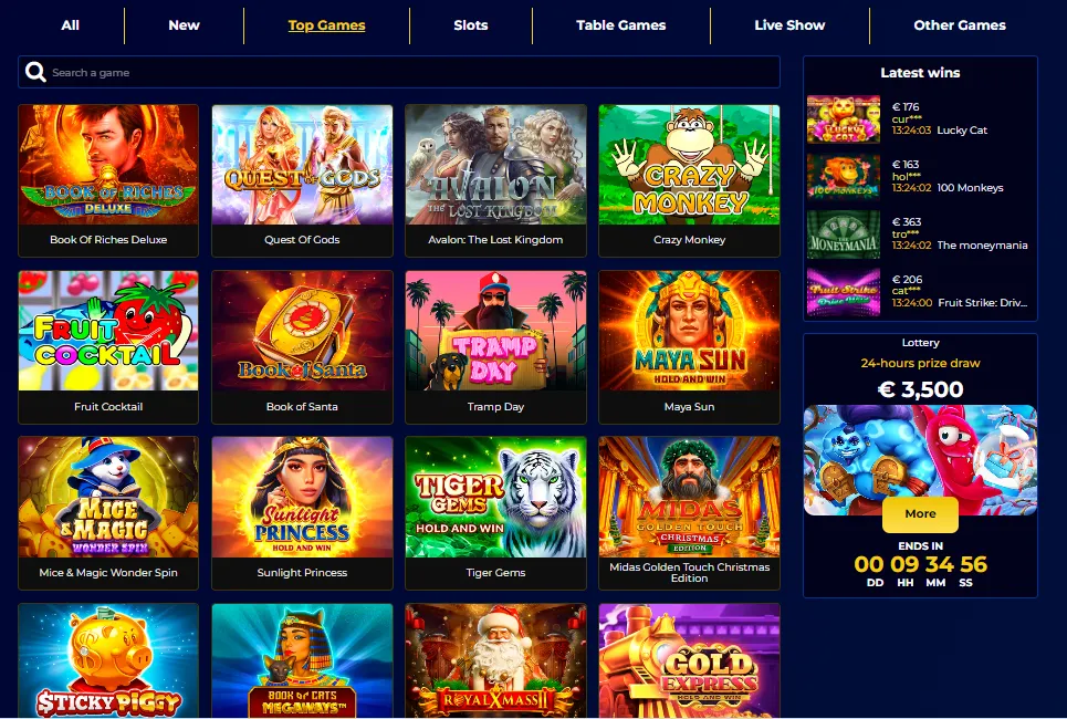 Richy Reels Casino site.