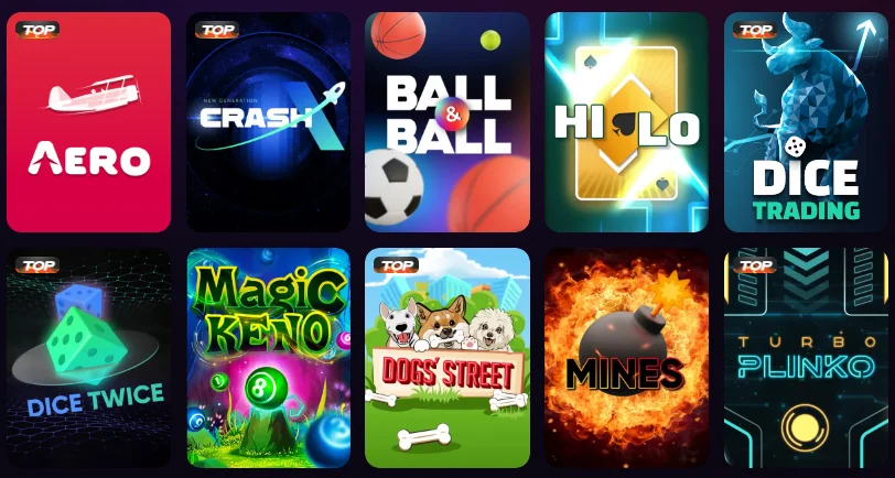 Dexsport.io Casino games