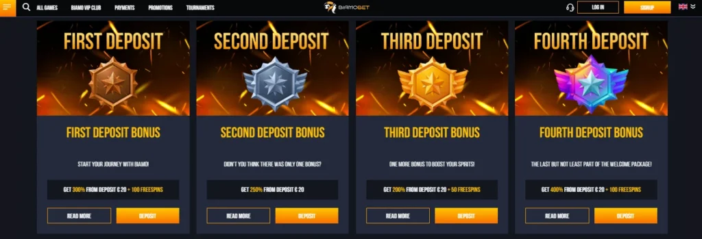 Biamo Bet Casino Bonus