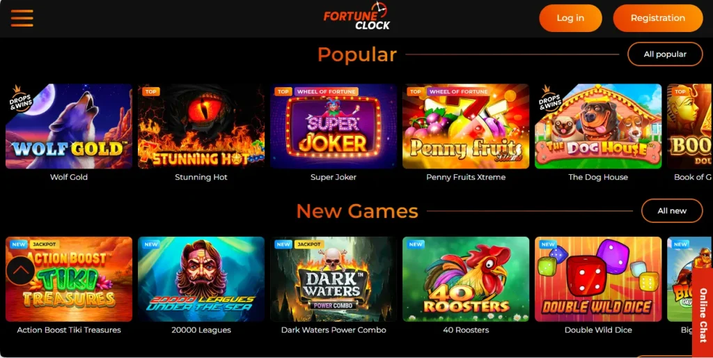 Game Providers at Fortune Clock Casino.