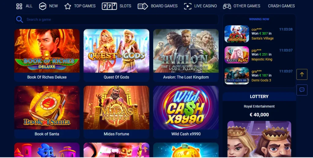 Top Games by Prestige Spin Casino.