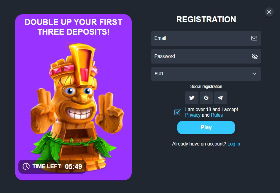 Big Win Box Casino registration