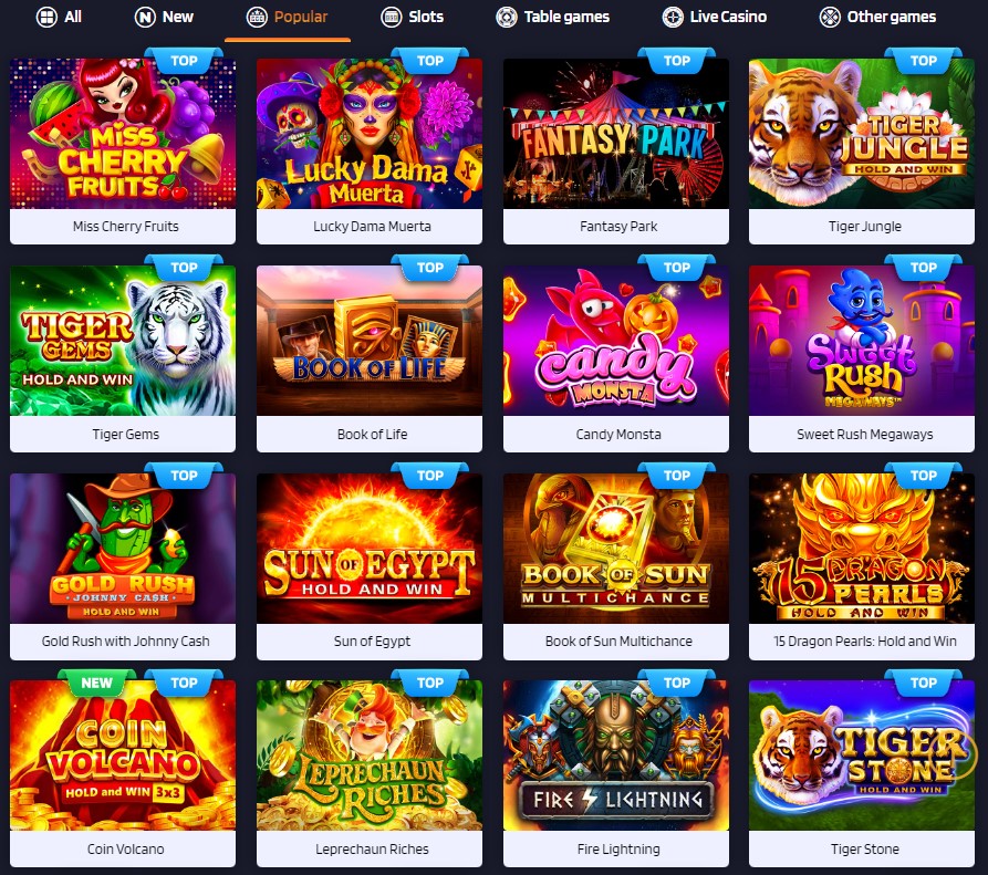 List of games by Lucky Mister Casino