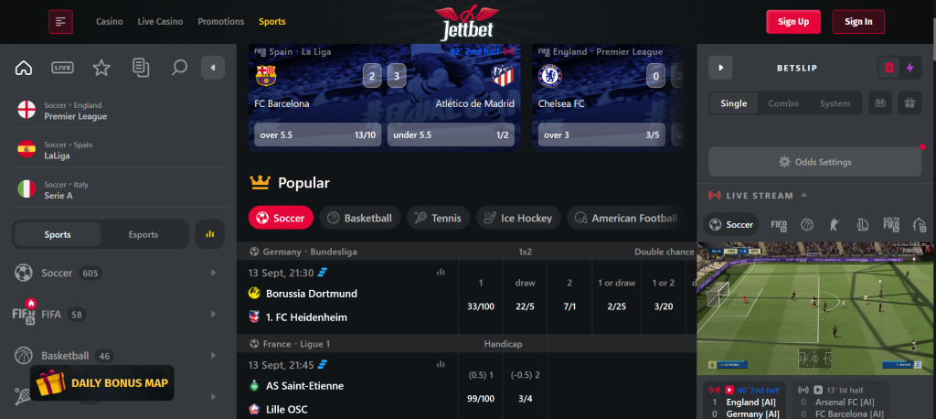 Betting on JettBet casino