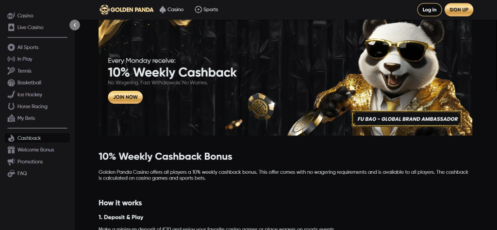 Golden Danda Casino Cashback