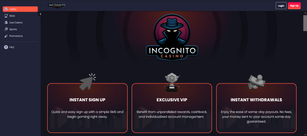 Incognito casino lobby