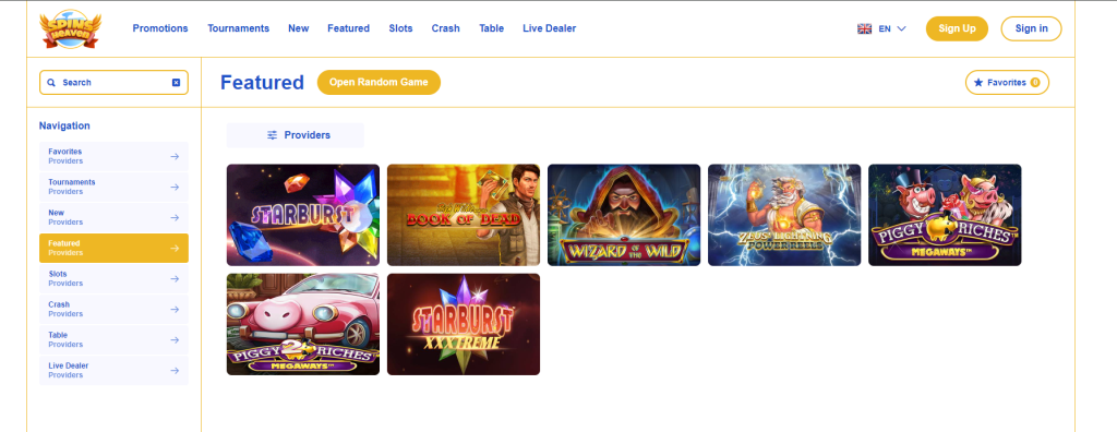 Top games by Slots Heaven Casino