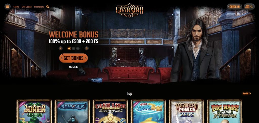 Gransino Casino Main Page