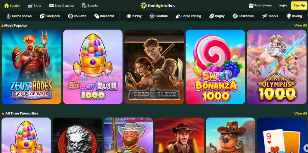 Games at TheHighRoller Casino