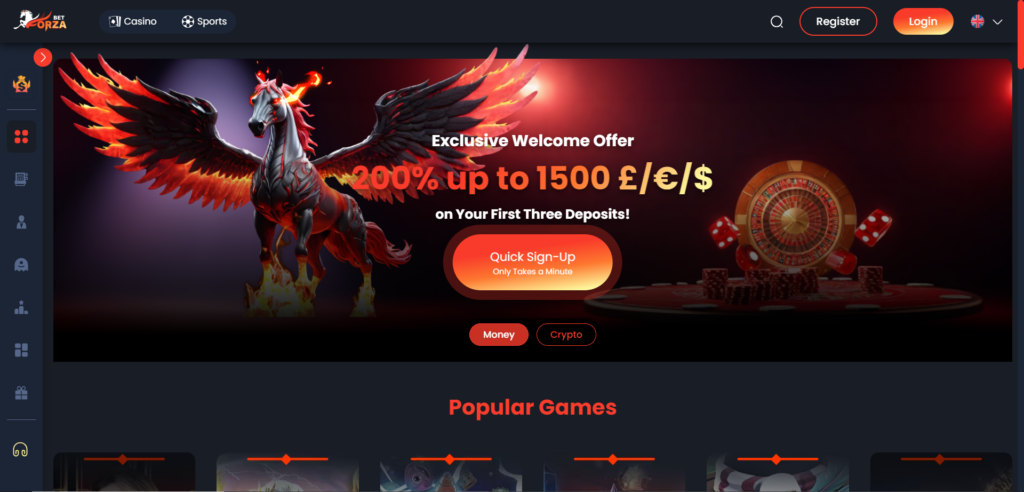 ForzaBet Casino home page