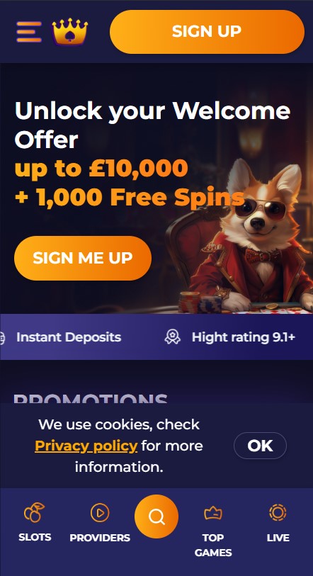 CorgiSlot Casino Mobile App